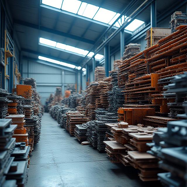 Raccolta di rottami metallici pronti per il riciclo